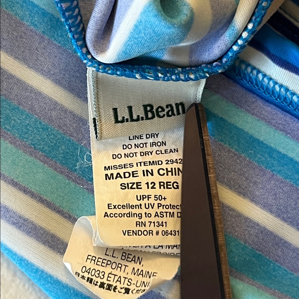 LL Bean Striped Tankini Top - Picture 8 of 10